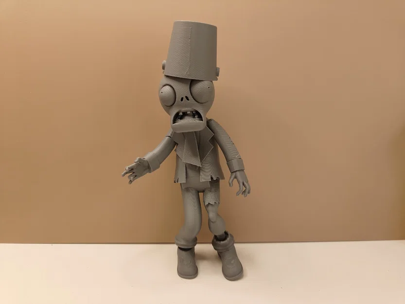 Mô hình 3D Zombie đội xô Plants vs. Zombies có khớp cử động - Image 2