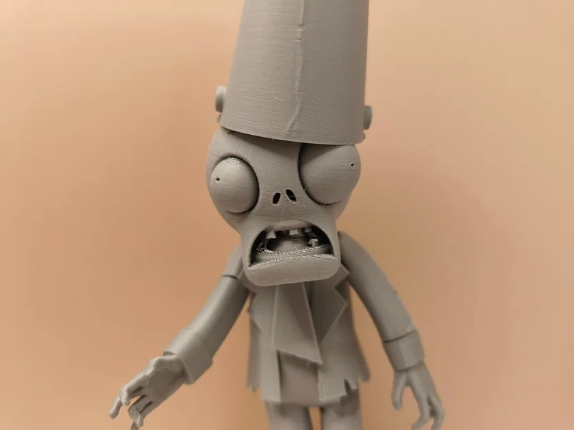 Mô hình 3D Zombie đội xô Plants vs. Zombies có khớp cử động - Image 6