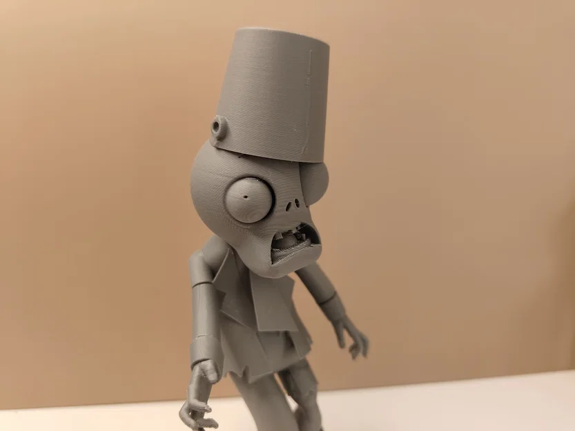 Mô hình 3D Zombie đội xô Plants vs. Zombies có khớp cử động - Image 8