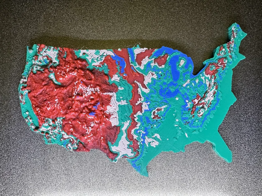 Bản đồ Địa hình 3D Hoa Kỳ (United States 3D Topographic Map) - Image 1