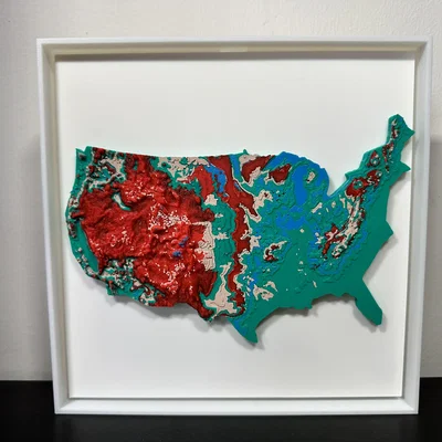 Bản đồ Địa hình 3D Hoa Kỳ (United States 3D Topographic Map)