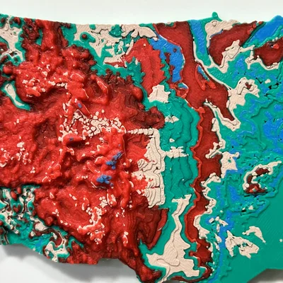 Bản đồ Địa hình 3D Hoa Kỳ (United States 3D Topographic Map)