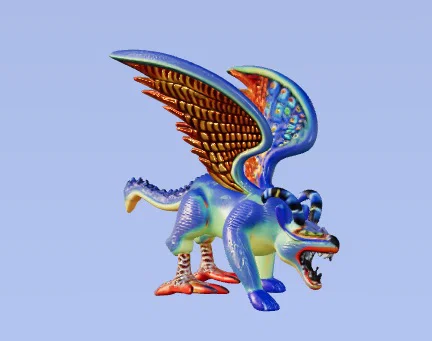 Mô hình 3D sinh vật huyền thoại Mexico Alebrije ấn tượng - Image 1