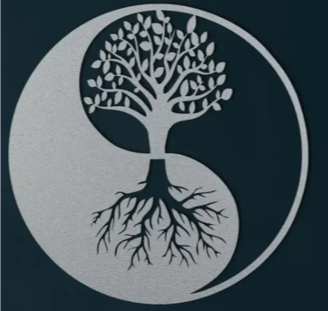 Tranh Treo Tường Cây Sự Sống Yin Yang (Yin Yang Tree of Life Wall Art) - Image 1