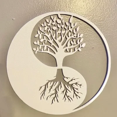 Tranh Treo Tường Cây Sự Sống Yin Yang (Yin Yang Tree of Life Wall Art)