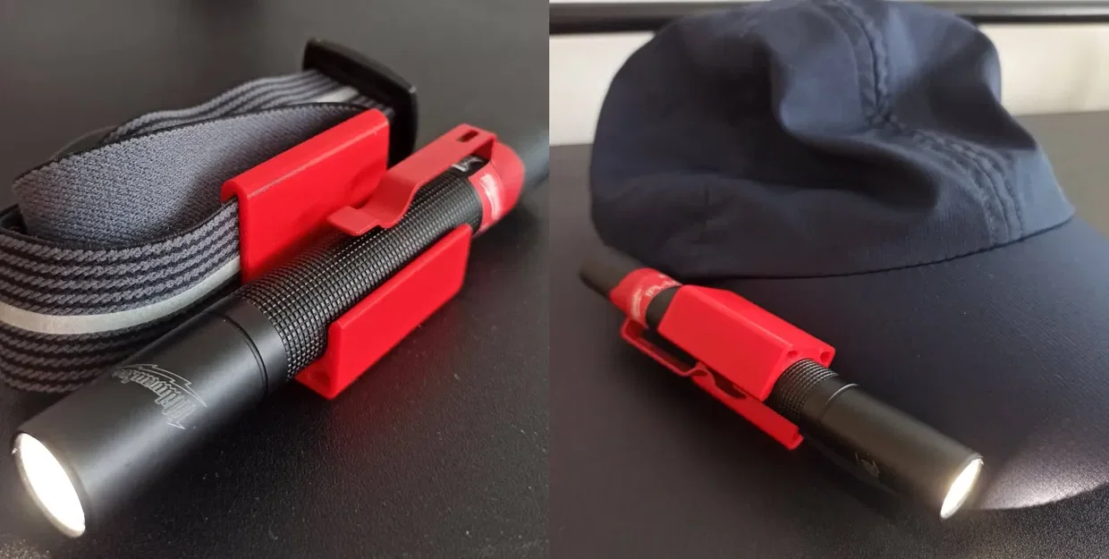 Ngàm kẹp đèn pin Milwaukee 2105 (Pen Light Clip) in 3D siêu tiện lợi - Image 2