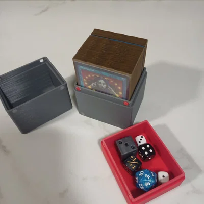 Hộp đựng deck 80 lá có ngăn xúc xắc (MTG/Pokemon/Lorcana/One Piece/Digimon)