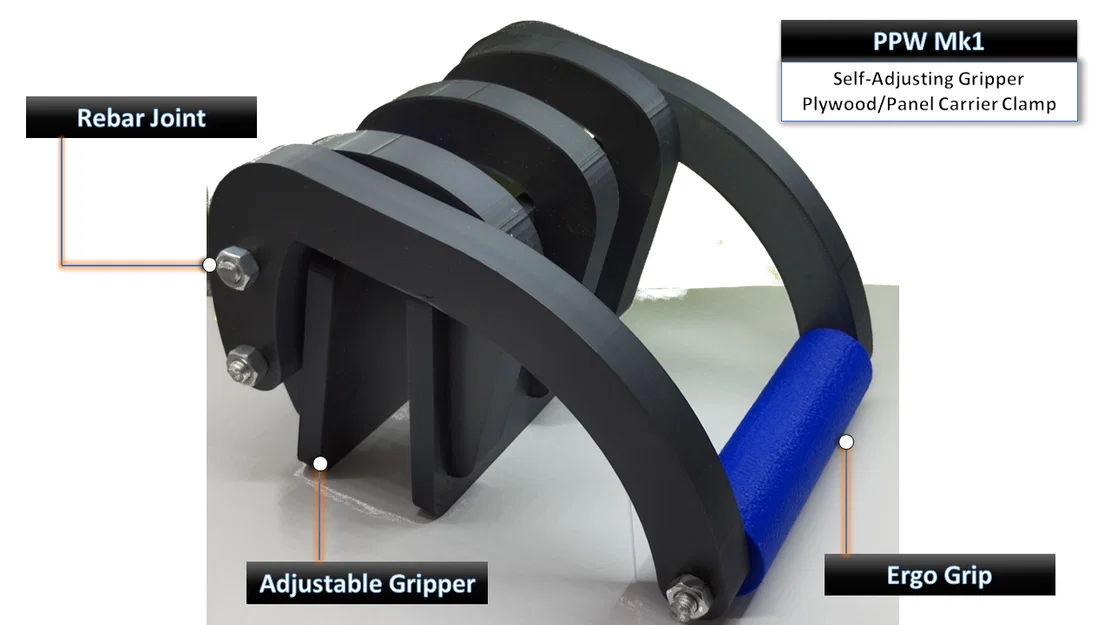 PPW Mk1 Kẹp Xách Ván/Plywood Tự Điều Chỉnh (Self-Adjusting Gripper Clamp) - Image 1
