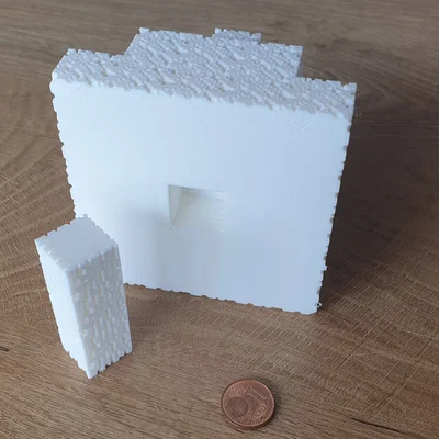 Mô hình cây Minecraft 3D lắp ghép đơn giản