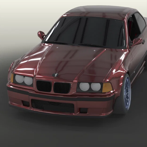 BMW E36 coupe wide fenders overfenders MOTORSPORT (lưu ý, đọc mô tả) - Image 2