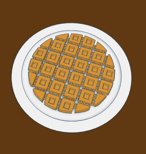 Floppy Waffle Fidget - Đồ chơi bánh quế khớp nối in 3D cực vui - Image 1