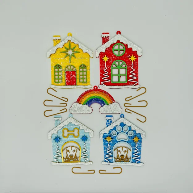 Ornament Giáng Sinh: Mèo, Chó & Cầu Vồng (Christmas Ornaments Cats, Dogs & Rainbow) - Image 22