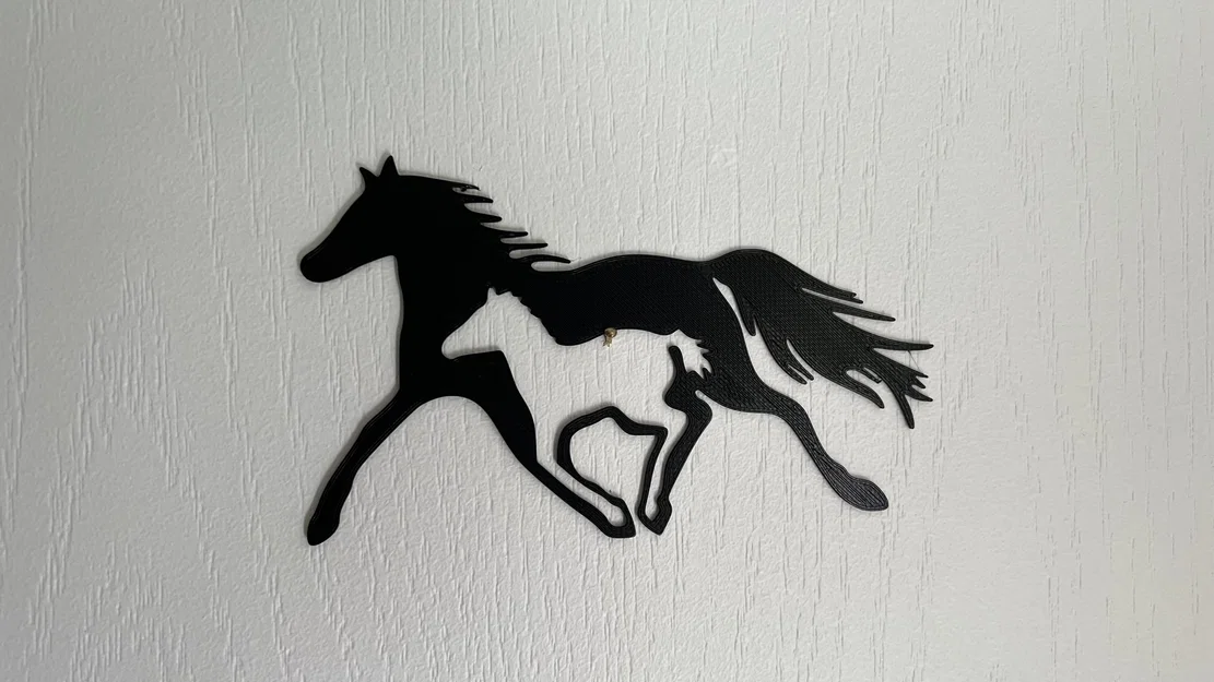 Mẫu in 3D tranh treo tường hình con ngựa nghệ thuật (Horse Wall Art #6) - Image 1