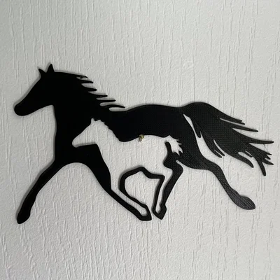 Mẫu in 3D tranh treo tường hình con ngựa nghệ thuật (Horse Wall Art #6)