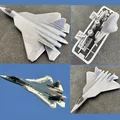 Mô hình máy bay chiến đấu Su-57 Kit Card in 3D chi tiết - Thumbnail 1