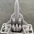 Mô hình máy bay chiến đấu Su-57 Kit Card in 3D chi tiết - Thumbnail 5