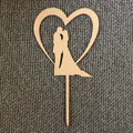 Mô hình trang trí bánh cưới hình trái tim - Wedding Cake Topper 3D - Thumbnail 1