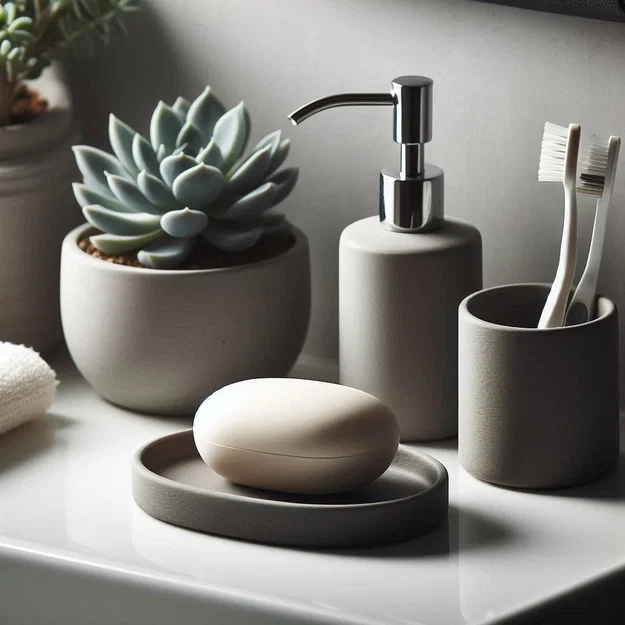 Bộ Khay Xà Phòng & Ly Đựng Bàn Chải Thiết Kế Hiện Đại - Image 1