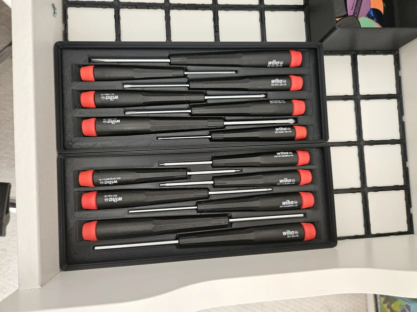 Hộp Gridfinity cho bộ tua vít lục giác WIHA 7 món 26390 - Image 2