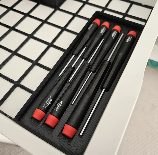 Hộp Gridfinity cho bộ tua vít lục giác WIHA 7 món 26390 - Image 3