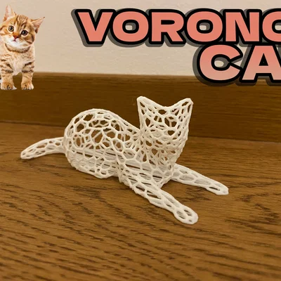 Voronoi Cat – Mẫu mèo Voronoi 3D
