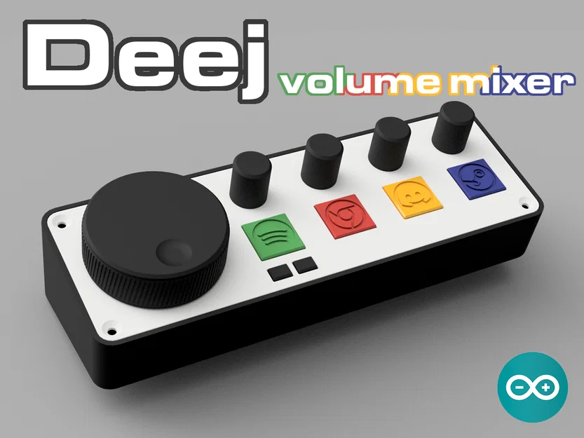 Deej – Volume Mixer Arduino (Music control, RGB) - Image 1
