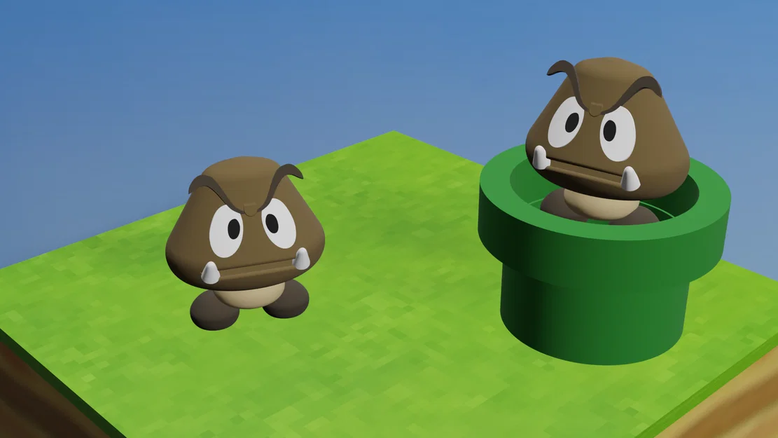 Mô hình 3D Goomba trong game Mario - Tải file STL miễn phí - Image 3