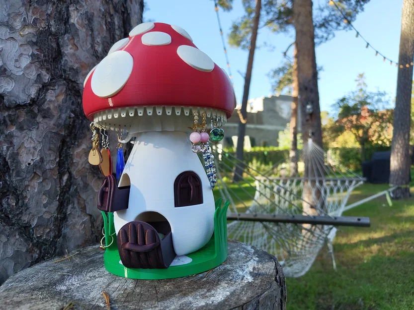 Nhà nấm (toadstool) – Organizer trang sức hình Mushroom House - Image 1