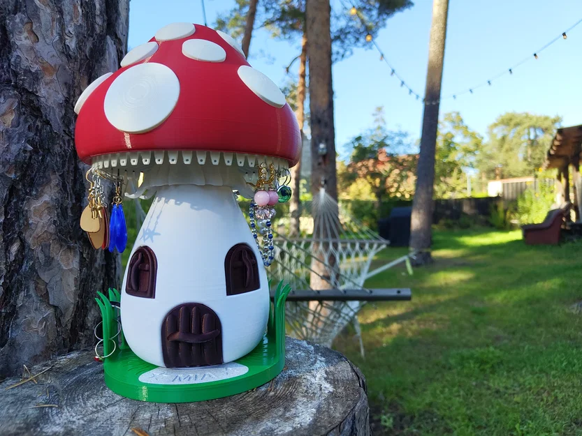 Nhà nấm (toadstool) – Organizer trang sức hình Mushroom House - Image 2