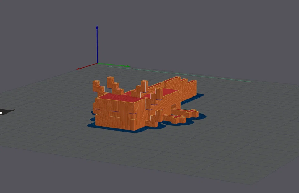 Mô hình Articulated Minecraft Axolotl 3D linh hoạt cực dễ in - Image 1