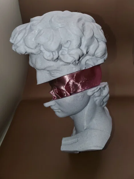 Splitting of David – Bản tách rời đầu tượng David và skull - Image 3