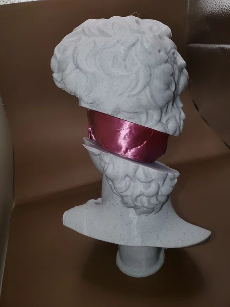 Splitting of David – Bản tách rời đầu tượng David và skull - Image 5