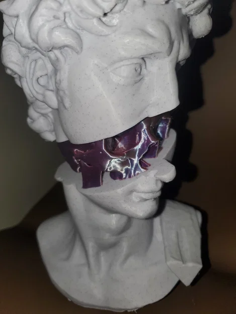 Splitting of David – Bản tách rời đầu tượng David và skull - Image 6