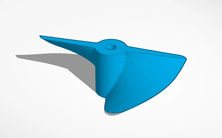 Cánh quạt chân vịt 2 lá cho thuyền RC trục 2mm (Thiết kế in 3D) - Image 1