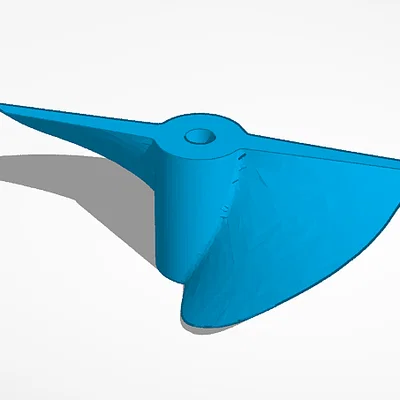 Cánh quạt chân vịt 2 lá cho thuyền RC trục 2mm (Thiết kế in 3D)