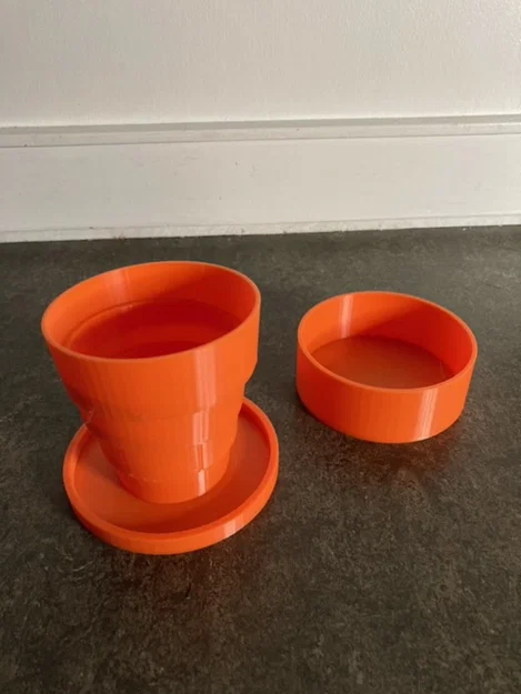 Ly xếp gọn kèm nắp (Collapsible Cup with Cover) - Image 1