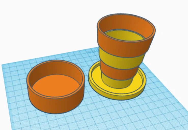 Ly xếp gọn kèm nắp (Collapsible Cup with Cover) - Image 2