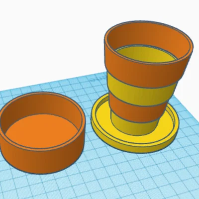 Ly xếp gọn kèm nắp (Collapsible Cup with Cover)