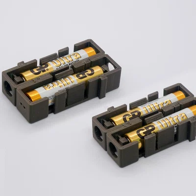 Hộp pin AAA không lò xo, tiếp xúc chống rung (shock resistant contact)