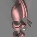 Tay Nắm Cửa Steampunk Phong Cách Công Nghiệp (Offset Wall Flange) - Thumbnail 2