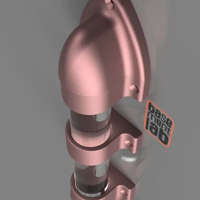 Tay Nắm Cửa Steampunk Phong Cách Công Nghiệp (Offset Wall Flange)