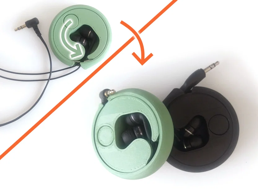 Dụng cụ cuốn tai nghe Earbud Winder - Print in Place - Image 1