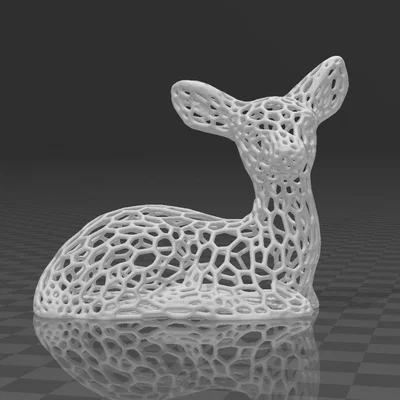 Voronoi Fawn – Mẫu 3D chú nai Voronoi trang trí
