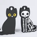 Móc khóa mèo Halloween in 3D: Thiết kế hai mặt độc đáo - Thumbnail 1
