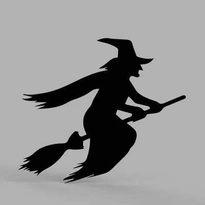 Mô hình phù thủy cưỡi chổi trang trí Halloween bằng in 3D