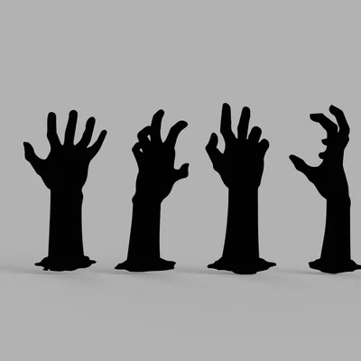 Trang trí Halloween: Mô hình tay Zombie in 3D đầy ma mị