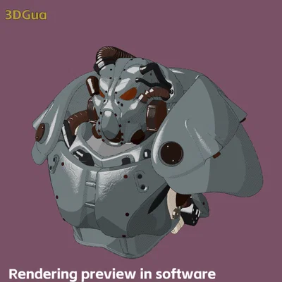 Bust Fanart Giáp Power Armor X-01 (Fallout)
