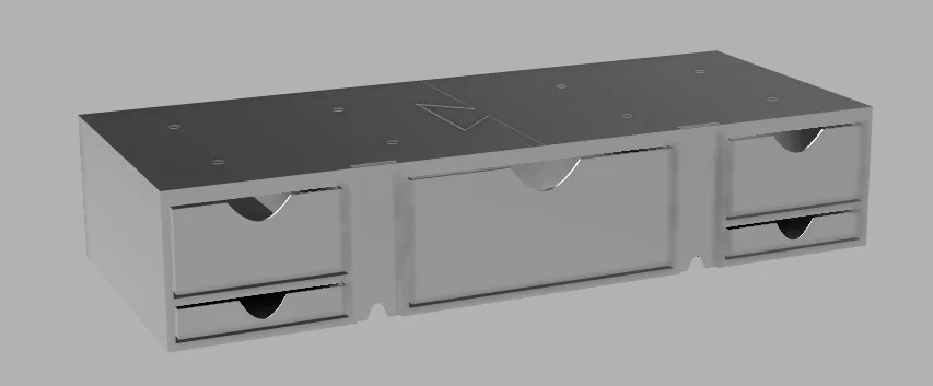 Kệ để màn hình Monitor Riser có ngăn kéo đa năng in 3D - Image 1