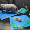 Hippo River – Diorama nghệ thuật để bàn (điêu khắc) - Thumbnail 1