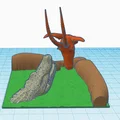 Sông Cá Sấu - Diorama nghệ thuật/điêu khắc để bàn - Thumbnail 2